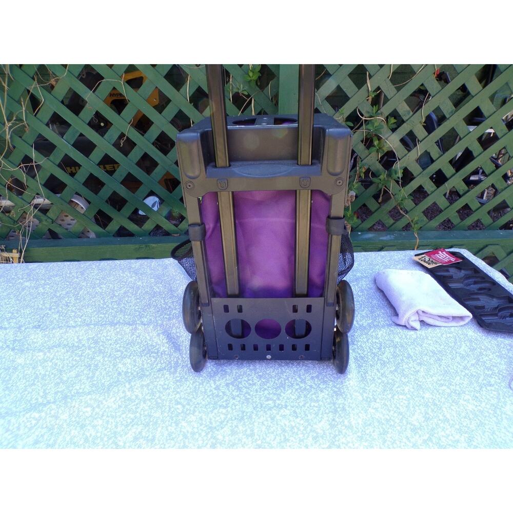 ZÜCA Sport Rolling Bag Purple Mobile Locker Built-in Seat Flashing LED Wheels - Picture 7 of 16